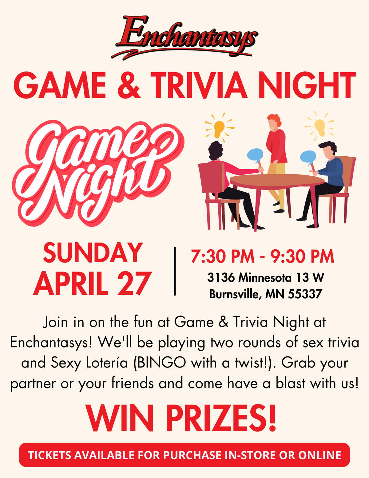 "Game & Trivia Night" Tickets (Burnsville, MN)