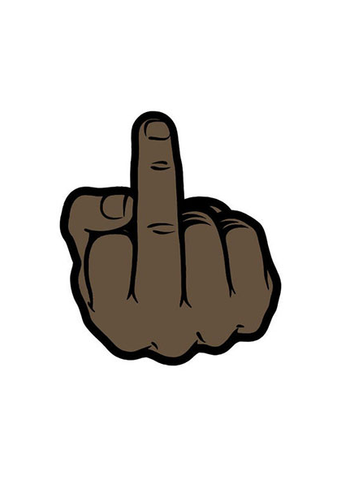 WoodRocket Middle Finger Dark Pin