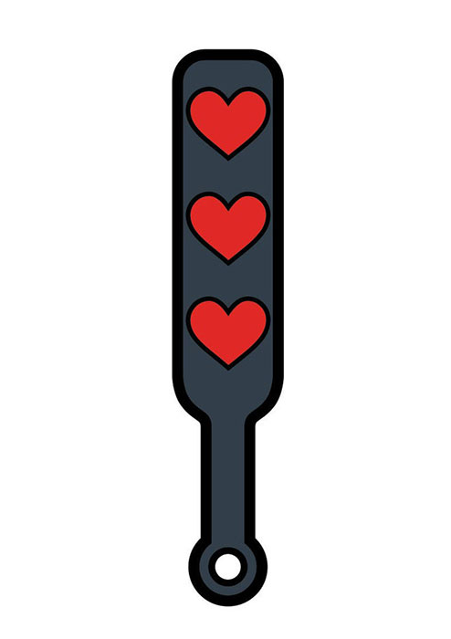 WoodRocket Red Heart Paddle Pin