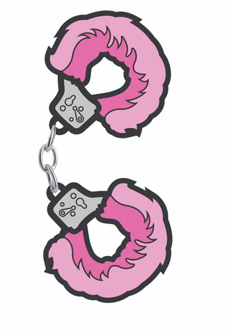 WoodRocket Fuzzy Handcuffs Pin