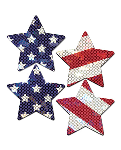 Pastease Premium Petites Glittering Stars & Stripes  - Red/white/blue O/s