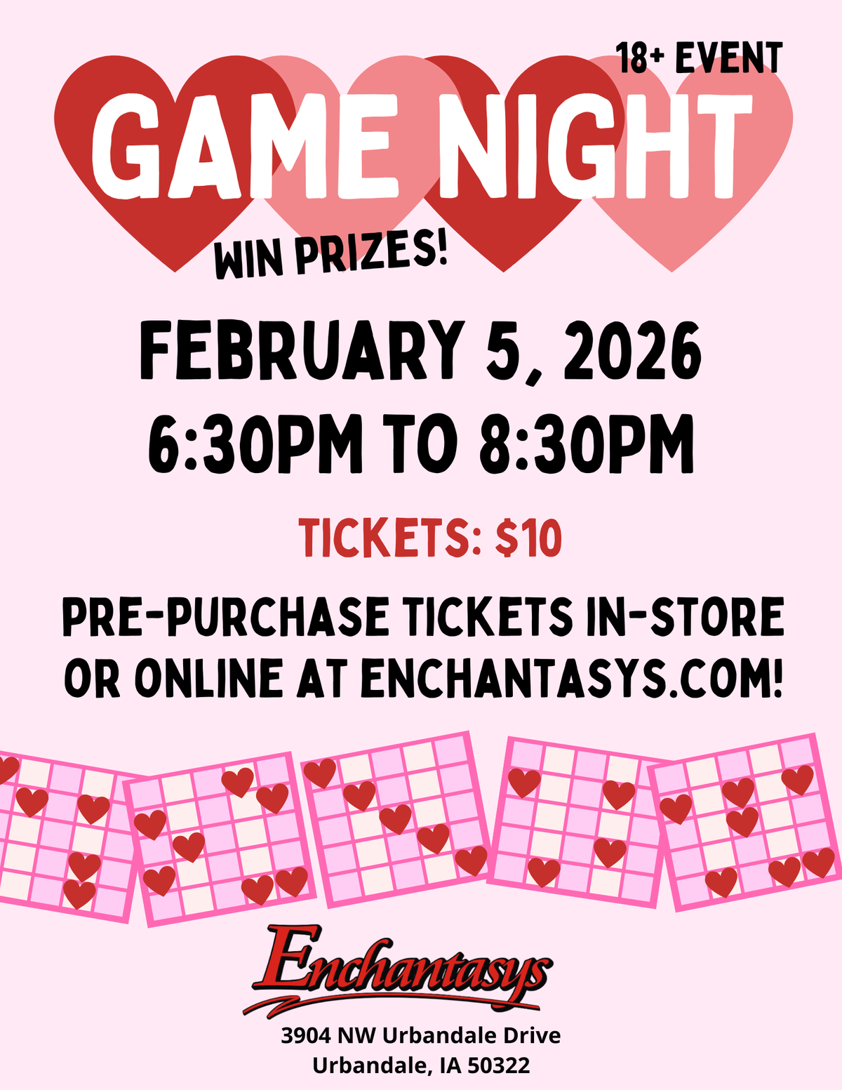 Tickets: Game Night (Urbandale, IA)