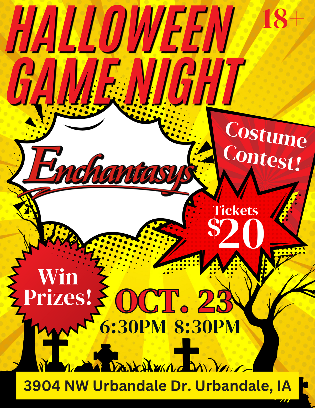 Tickets: Halloween Game Night (Urbandale, IA)