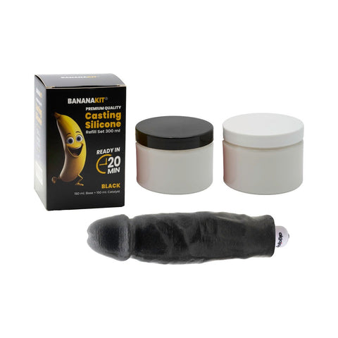 BananaKit casting silicone kit with two containers and a mold on a white background