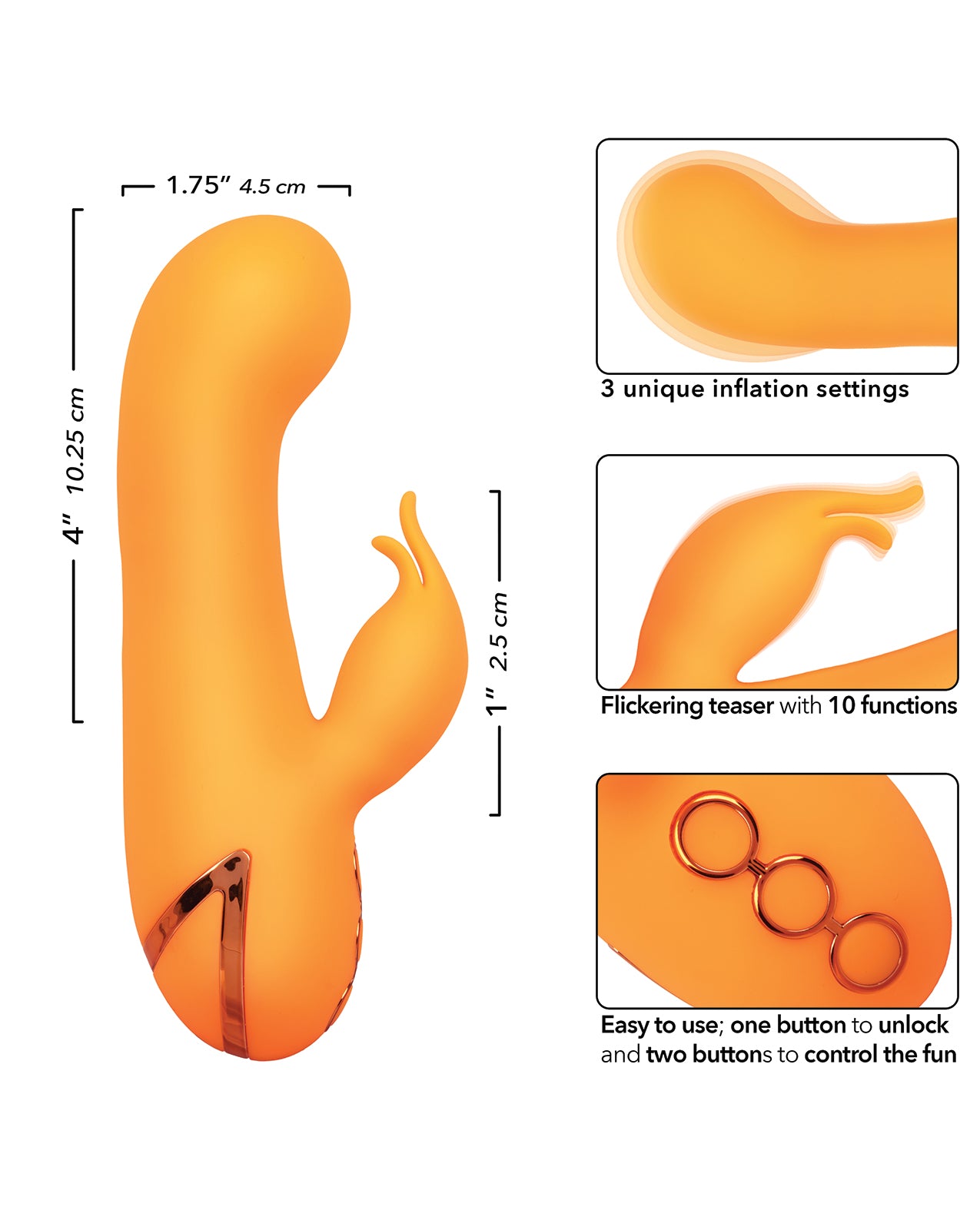 California Dreaming Montecito Muse luxury dual stimulation vibrator detailed view