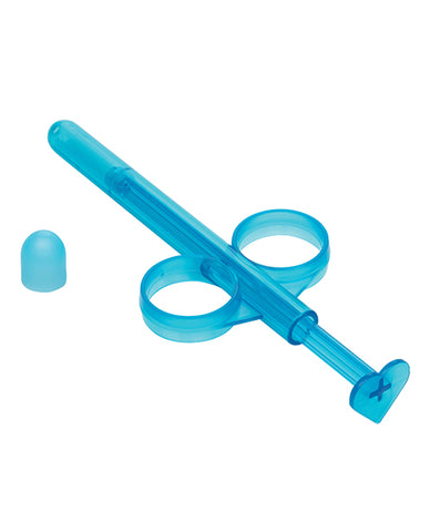 A blue lube tube angled away from the camera.
