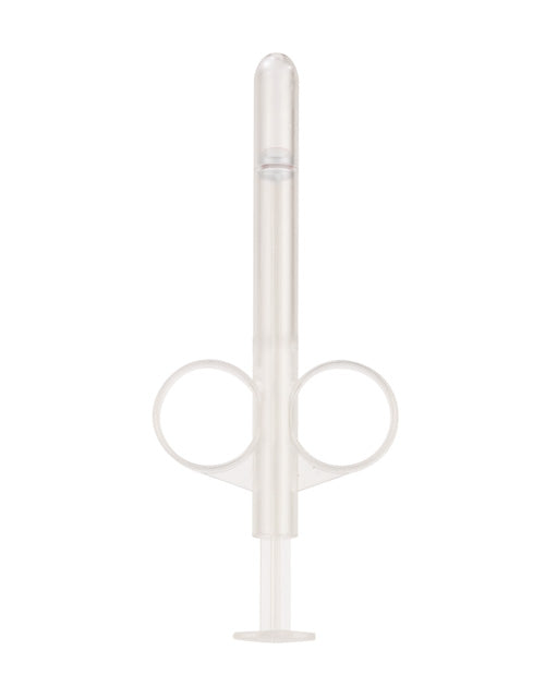 A clear lube tube facing up.