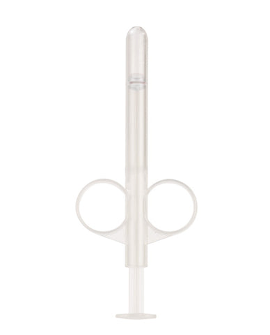 A clear lube tube facing up.