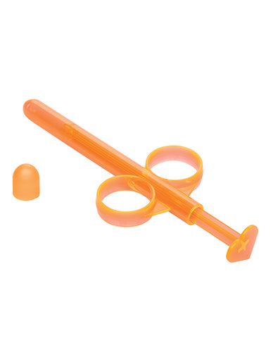 An orange lube tube angled away from the camera.