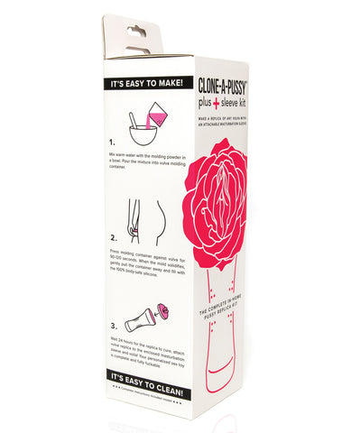 Side view of "Clone-a-Pussy" box.