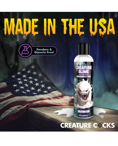 Bottle of 'Creature Slime' with American flag and 'Made in the USA' text