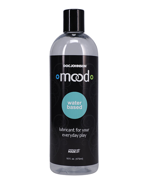 Bottle of Doc Johnson Mood water-based lubricant on a white background