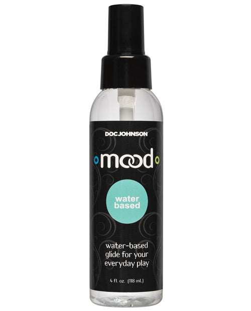 Bottle of Doc Johnson Mood water-based glide on a white background