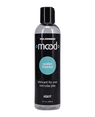Bottle of Doc Johnson Mood water-based lubricant on a white background