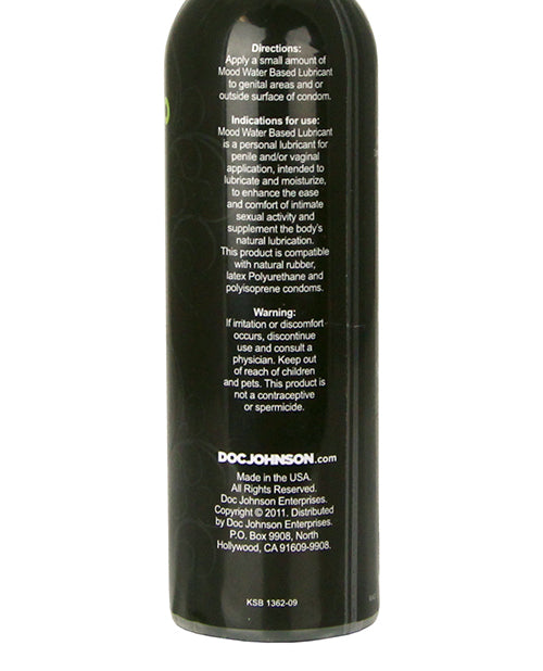 Black bottle with text on a white background