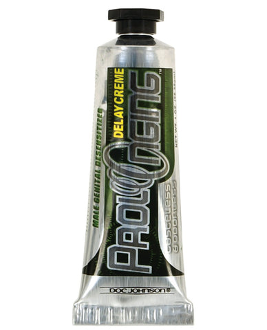 Tube of Prolonging Delay Creme on a white background