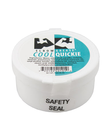 Elbow Grease Cool Quickie jar with label on a white background