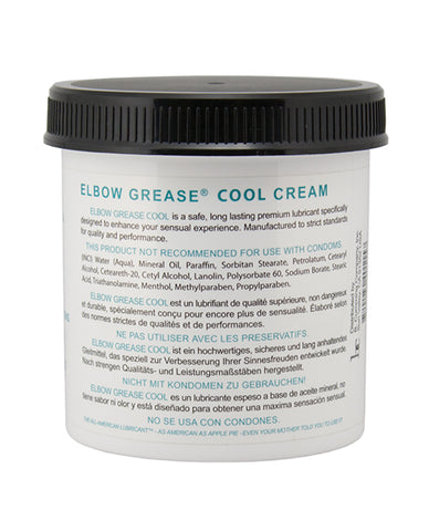 Elbow Grease Cool Cream container with label on a white background