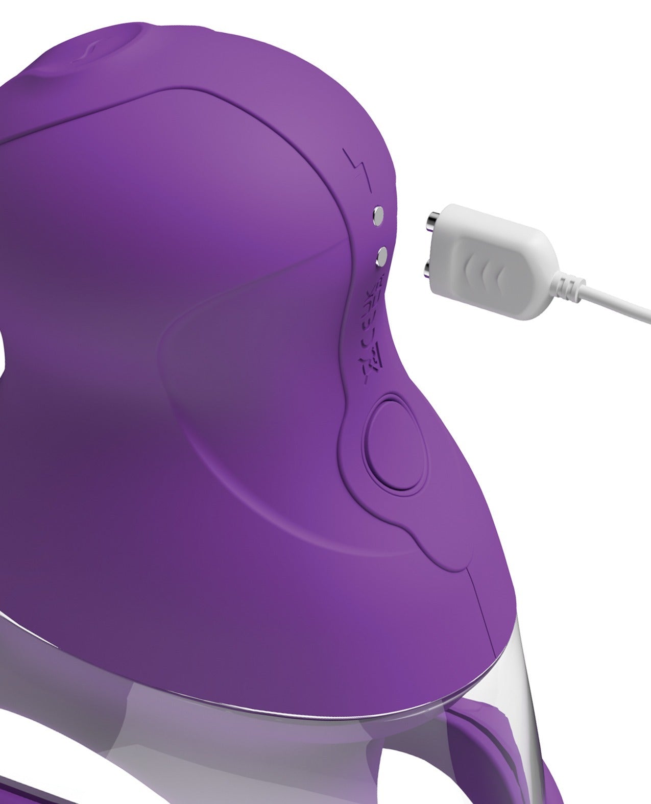 The back of the Fantasy For Her Veloura Touch G-Spot Pleasure Pump, showing the magnetic charging port.