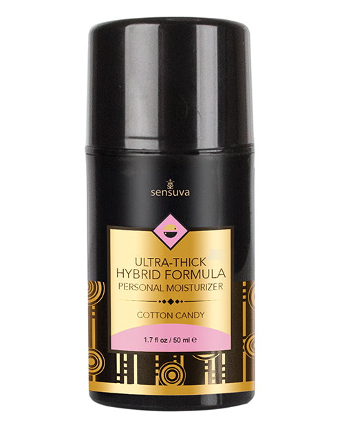 Sensuva ultra-thick hybrid formula personal moisturizer bottle on a white background