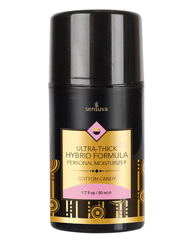 Sensuva ultra-thick hybrid formula personal moisturizer bottle on a white background
