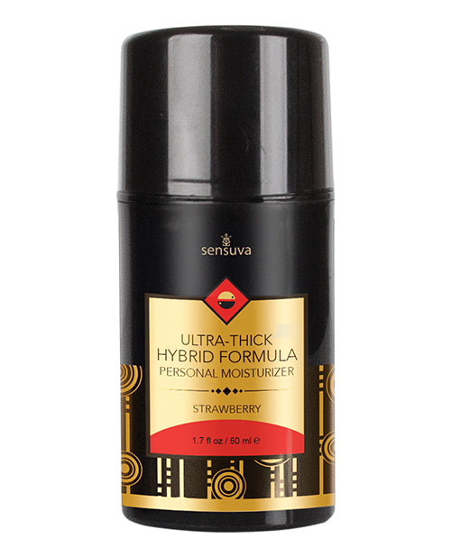 Sensuva ultra-thick hybrid formula personal moisturizer bottle on a white background