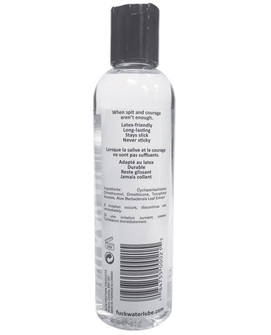 Bottle of lubricant with text on a white background