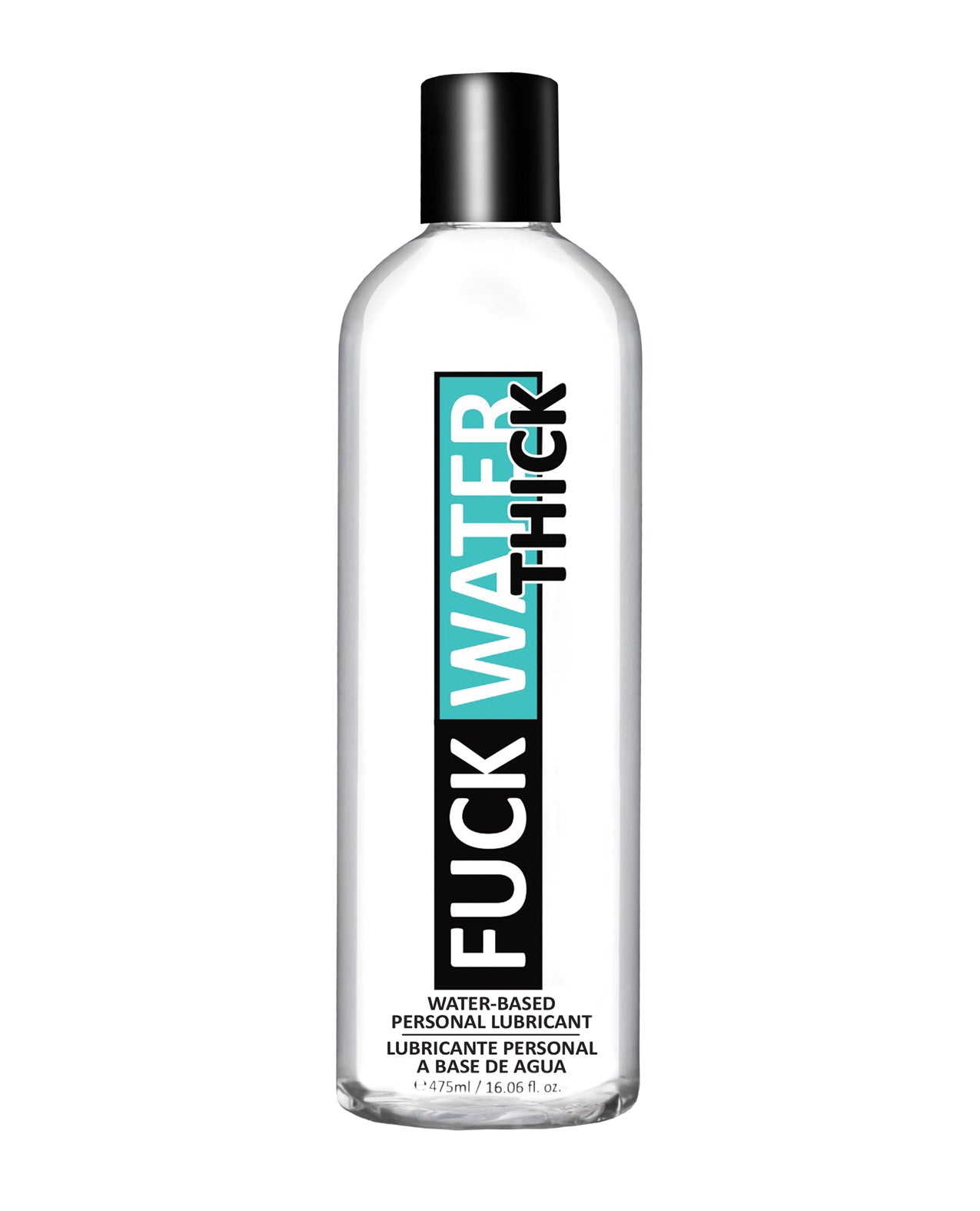 Bottle of Fuck Water Thick personal lubricant on a white background