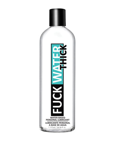 Bottle of Fuck Water Thick personal lubricant on a white background