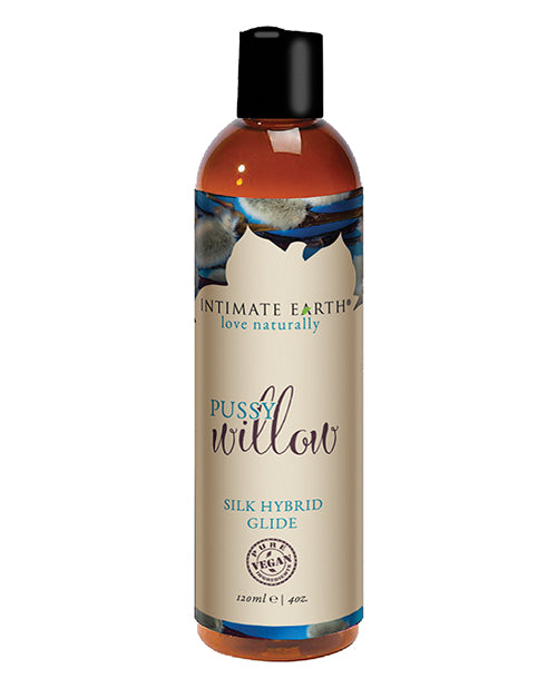 Bottle of Pussy Willow Silk Hybrid Glide on a white background