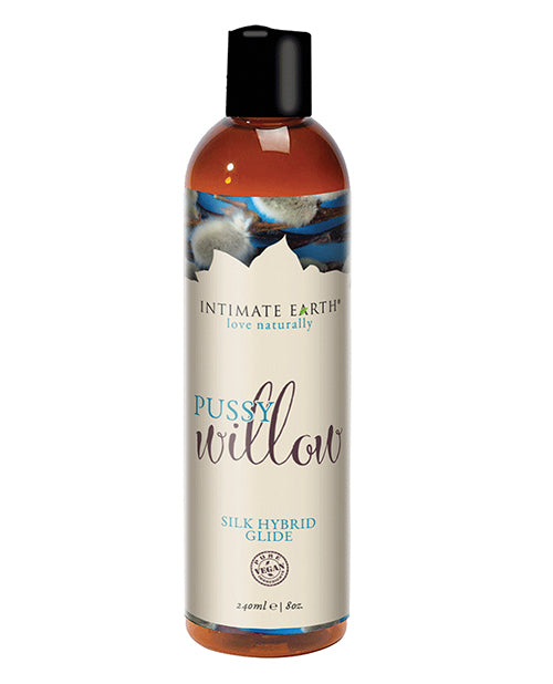 Bottle of Pussy Willow product by Intimate Earth on a white background