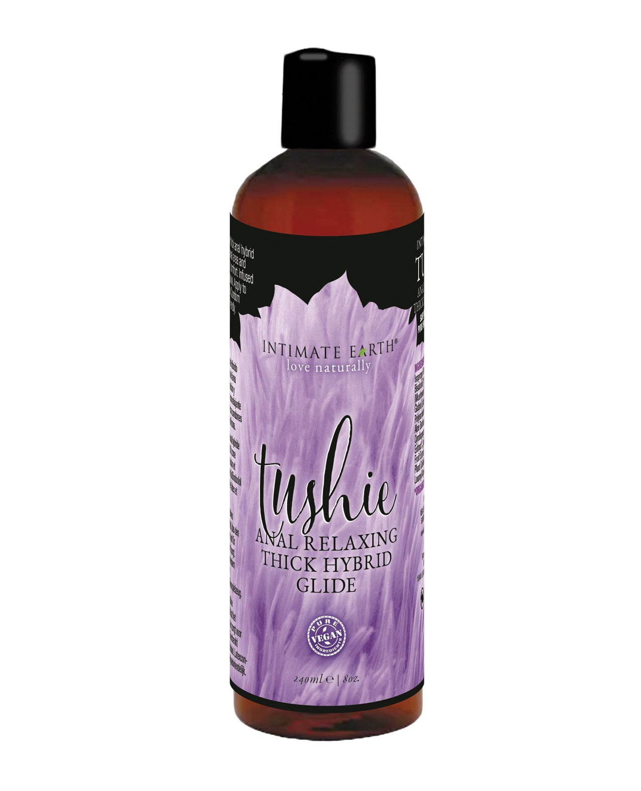 Bottle of Intimate Earth Tushie hybrid glide on a white background