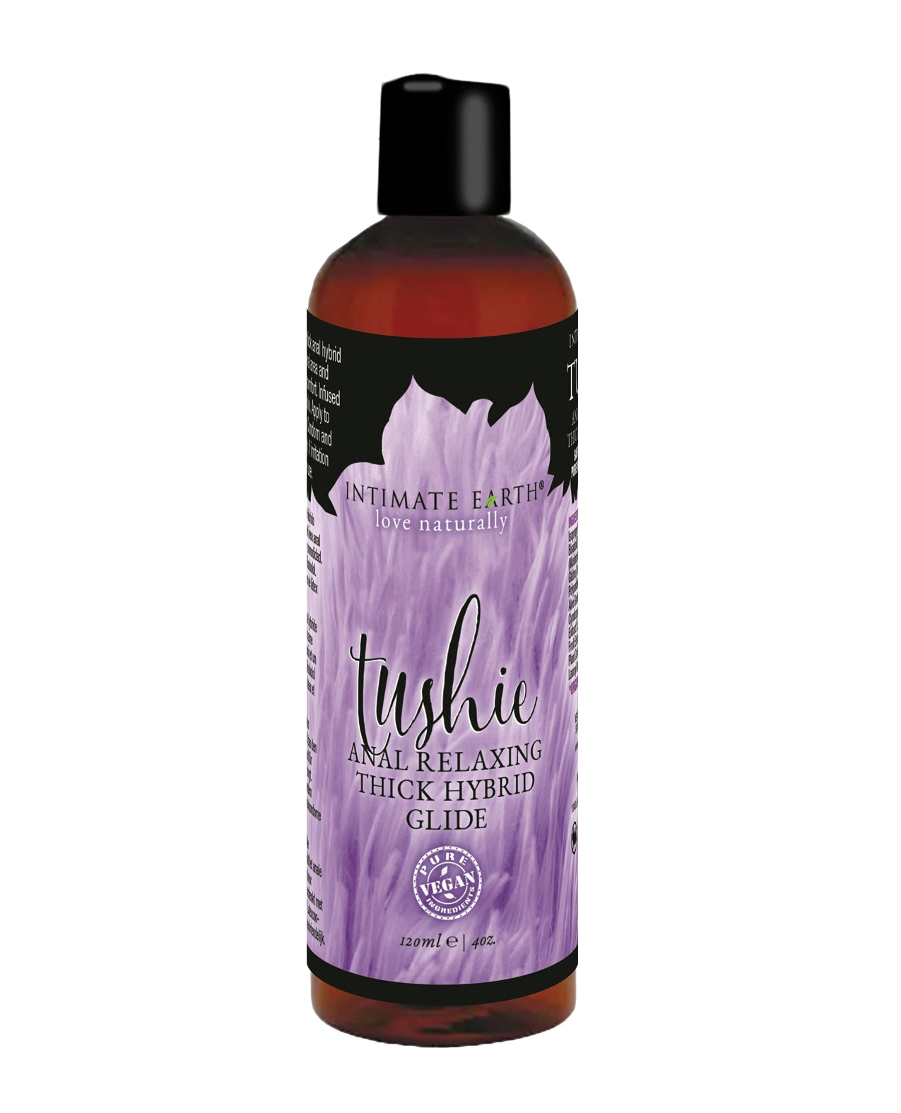 Bottle of 'tushie' anal relaxing thick hybrid glide on a white background