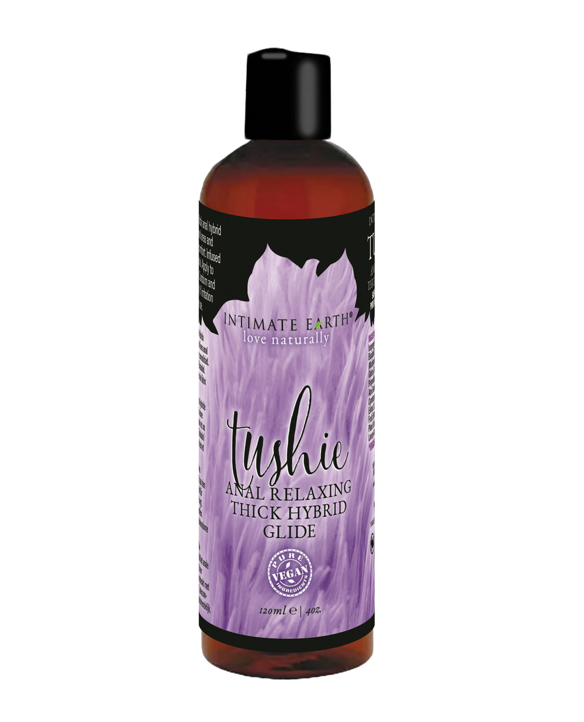 Bottle of 'tushie' anal relaxing thick hybrid glide on a white background
