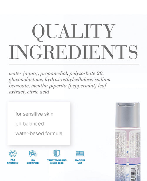 Product label with quality ingredients list and product details on a white background
