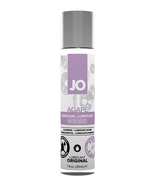 JO Agape personal lubricant bottle on a white background