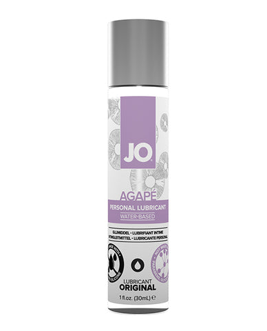 JO Agape personal lubricant bottle on a white background