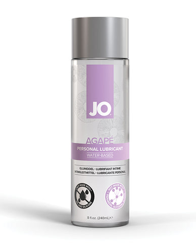 JO Agape personal lubricant bottle on a white background