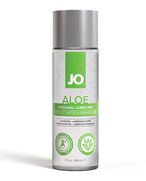JO Aloe personal lubricant bottle on a white background