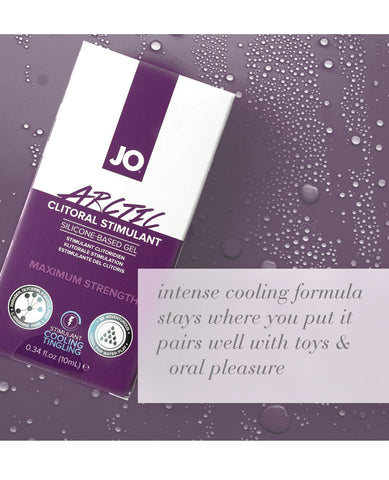 JO Arctic Clitoral Stimulant on a purple background.