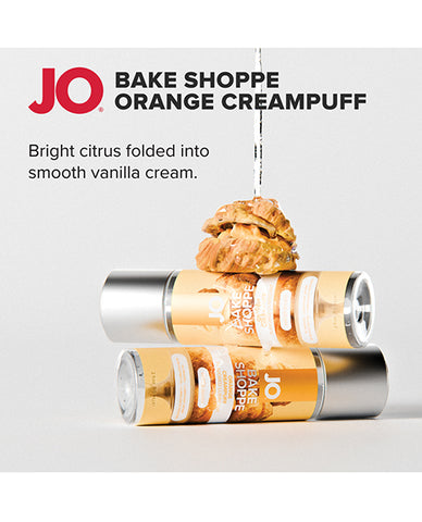 JO Bake Shoppe Orange Creampuff product with ice cream on a white background