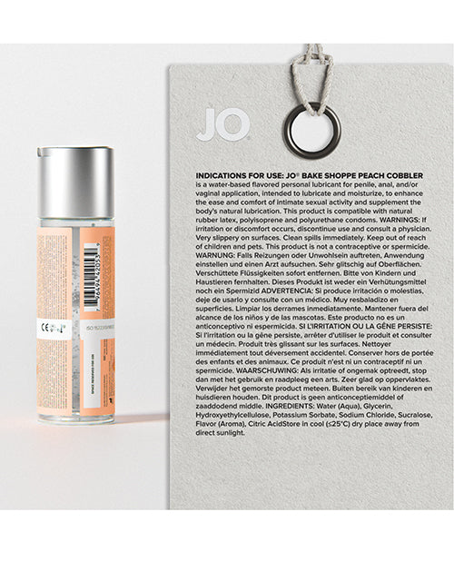 Product packaging with text on a gray background