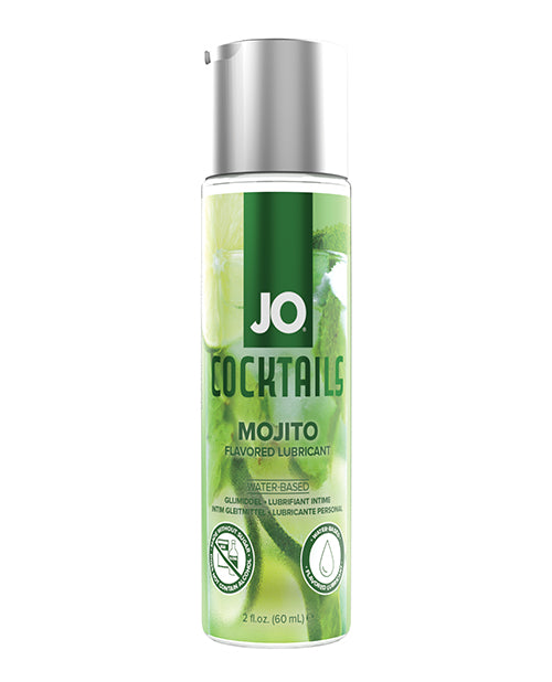 JO Cocktails Mojito flavored lubricant bottle on a white background