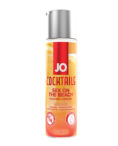 Bottle of JO Cocktails Sex on the Beach flavored lubricant on a white background