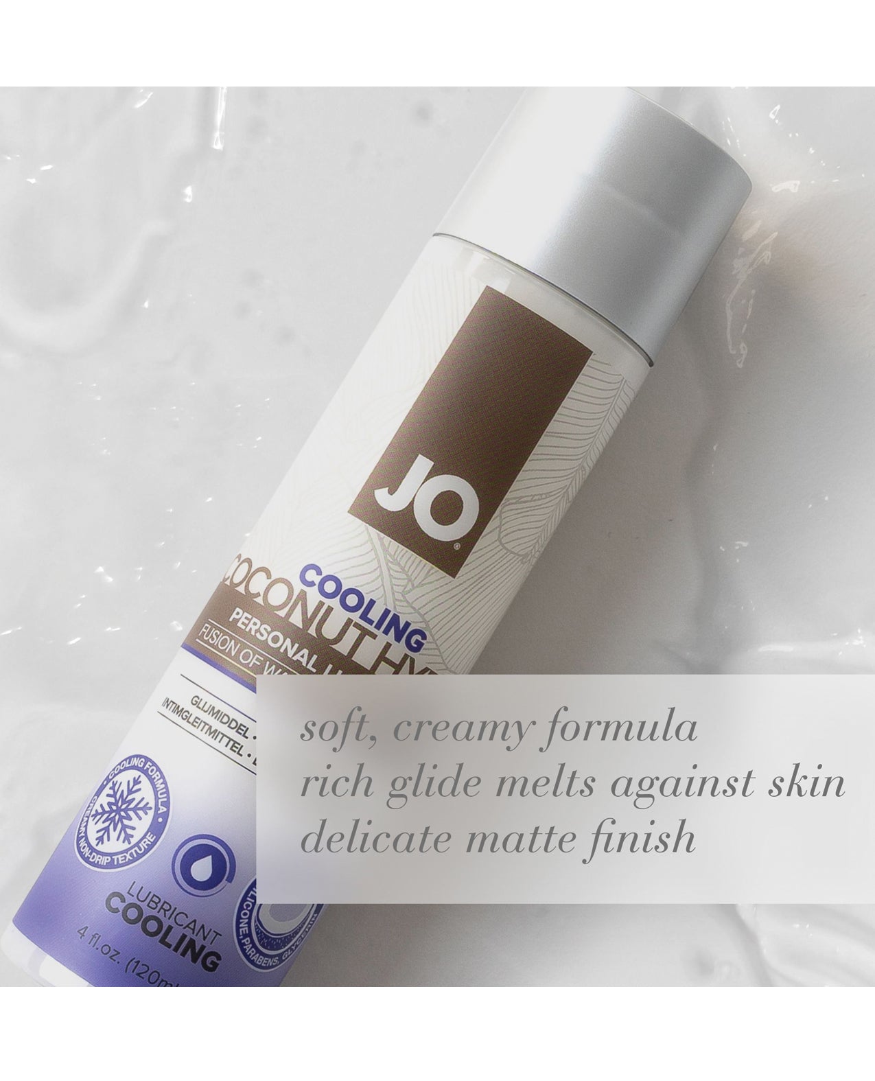 JO cooling lubricant bottle on a white background