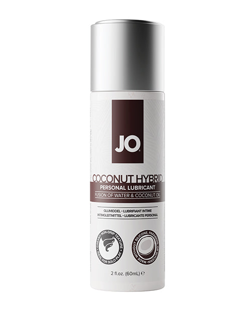JO Coconut Hybrid personal lubricant can on a white background