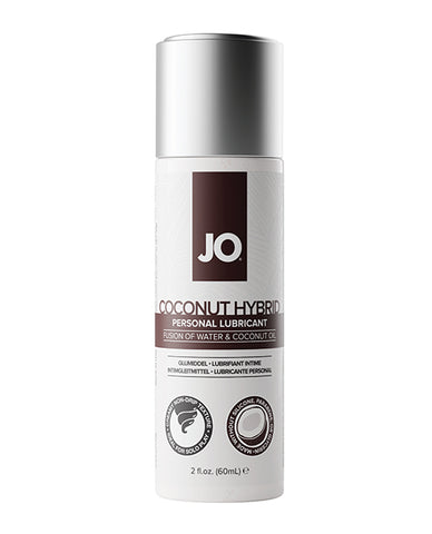 JO Coconut Hybrid personal lubricant can on a white background