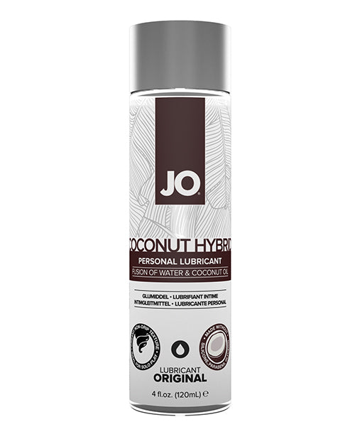 JO Coconut Hybrid personal lubricant bottle on a white background