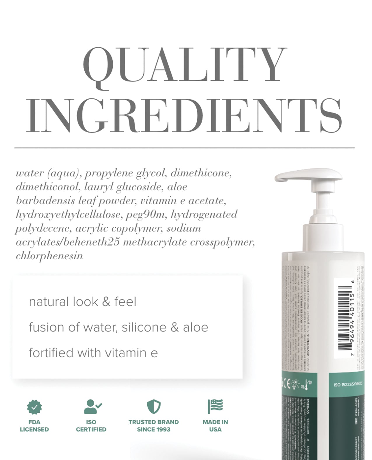 List of ingredients for System JO Cumplay