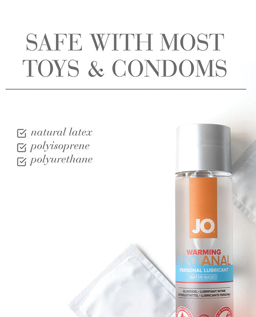 JO warming anal personal lubricant bottle with packaging on a white background
